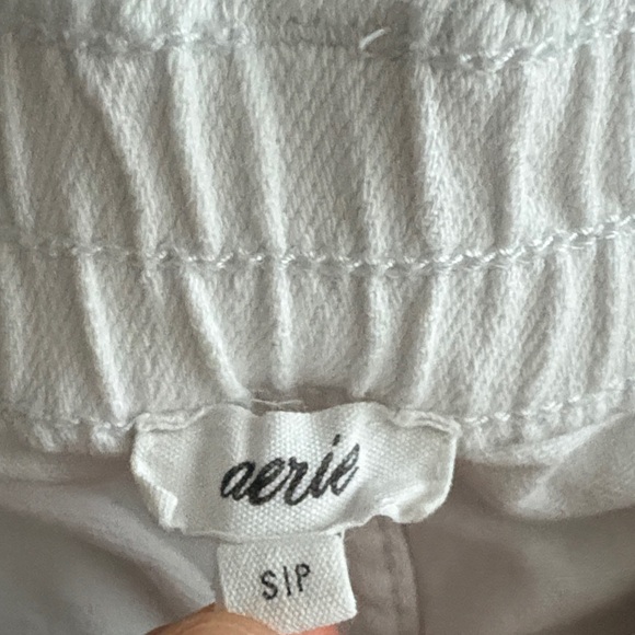 Aerie Light Gray Distressed Jean Shorts - Picture 2 of 3